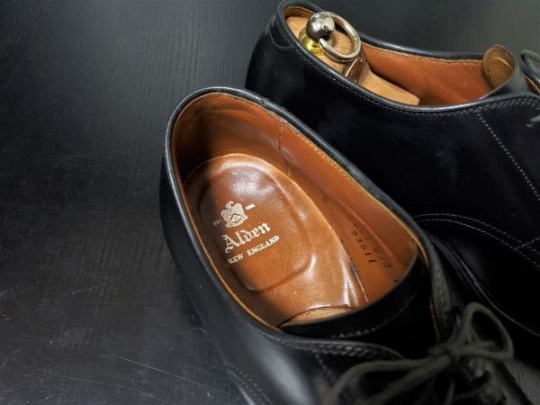 美品 オールデン 9B/D Alden ♯53511 コードバン プレーントゥ 黒 