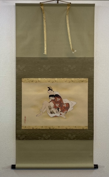 工芸 尾形光琳／尾形乾山の兄 江戸時代 はなのにしき 春画 枕絵 浮世絵 