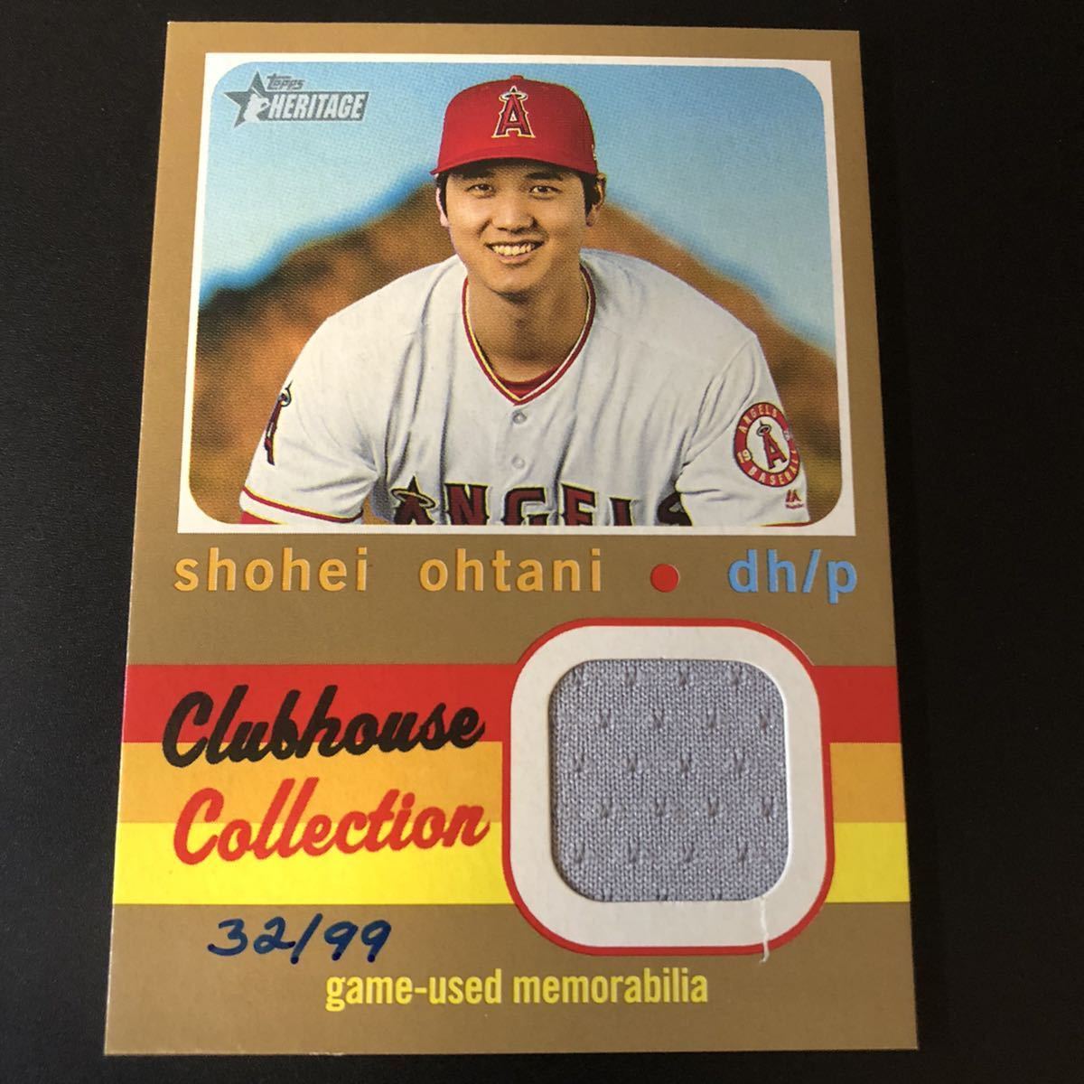 訳あり 99枚限定 2020 Topps Heritage 大谷翔平 実使用ジャージー 