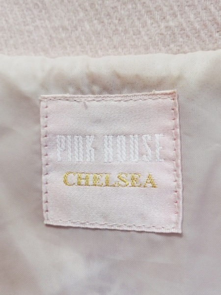 ピンクハウス PINK HOUSE サイズ2 M - ライトピンク×マルチ レディース 長袖/刺繍/CHELSEA/冬 コート PINK HOUSE ピンクハウス ノースリーブセーター HOUSE(ピンクハウス) ロングワンピースサイズM