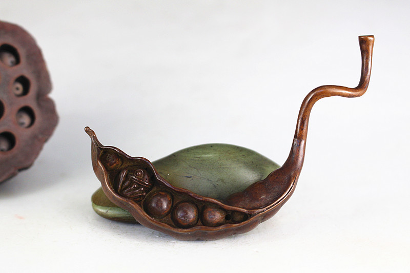 極美古銅煎茶道具 質感 置物香器 高岡銅器 細工銅 茅草屋 香炉