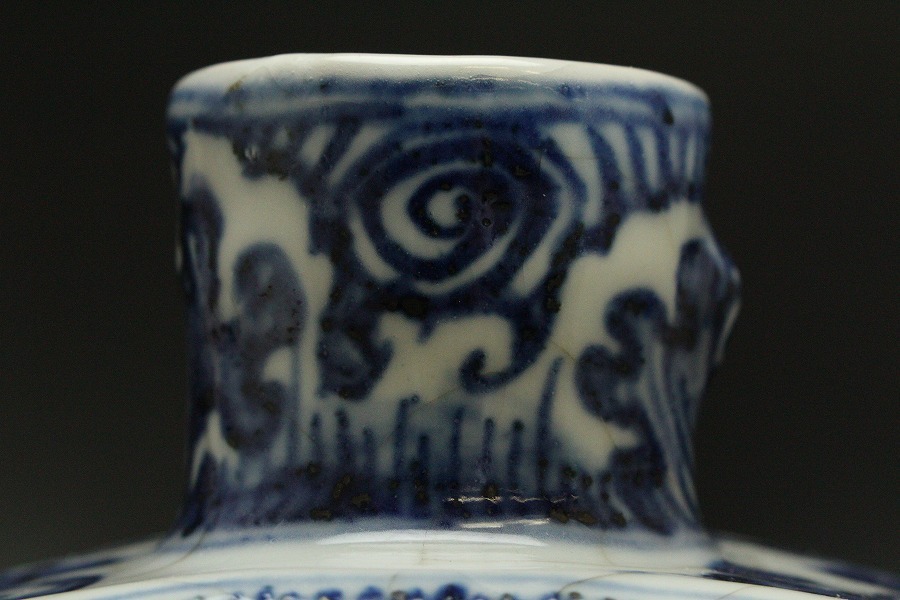中国美術 青花霊芝雲龍紋 瓶(K-A860) 中国美術 青花霊芝雲龍紋 瓶(K-A860) 中国美術 青花霊芝雲龍