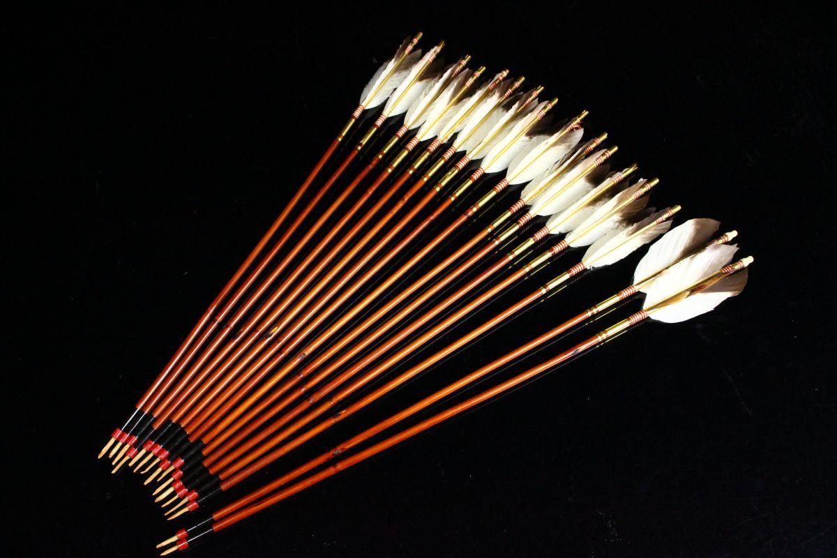 LIG 時代武具 黒漆塗赤重藤弓 101㎝ 千段巻 短弓 矢17本 平安田中彌在印箱 弓道 和弓 .Y 10櫻(弓道)|売買されたオークション ...