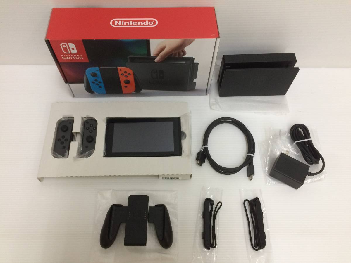 ジャンク品　switch本体セット　joy-con追加　ケース Nintendo Switch 本体 ニンテンドースイッチ Joy-Con (L) / (R) グレー
