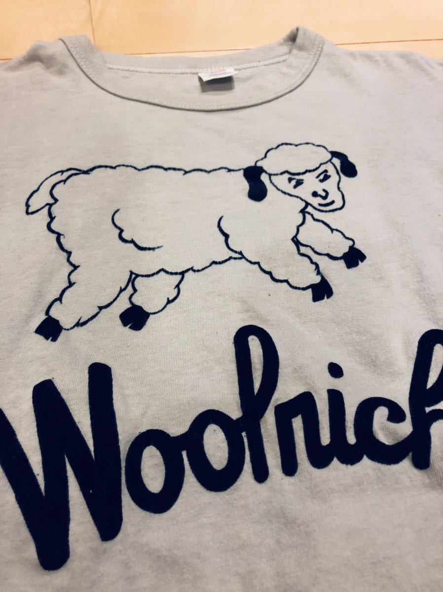 champion Woolrich 80s ビンテージ フロッキープリント Tシャツ