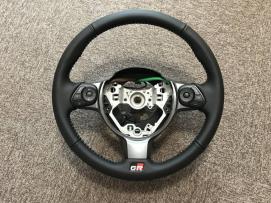 取説付 新品 トヨタ純正 GR SPORT 小径本革巻きステアリング ヴィッツ アクア プリウスα ハリアー ノア ヴォクシー C-HR マークX 86 BRZ