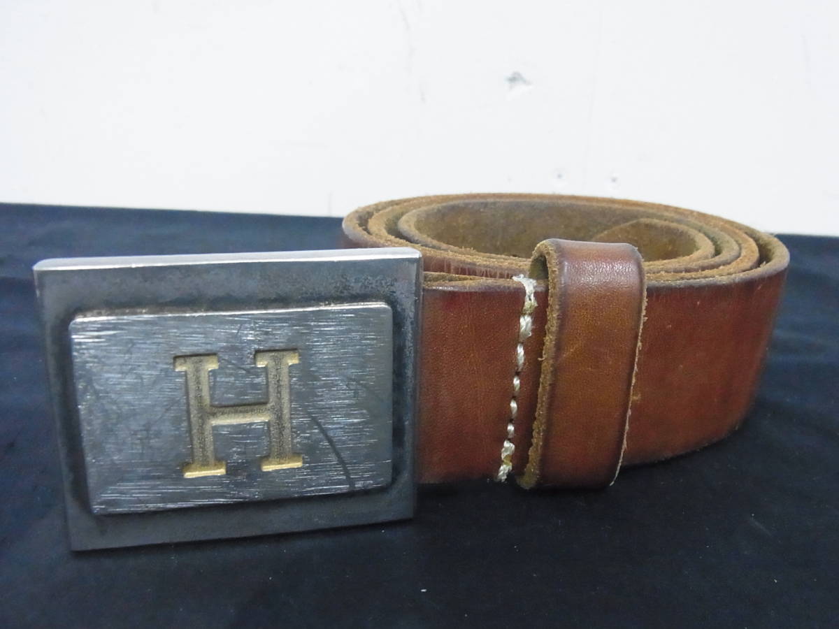 1124 G93 ハリウッドランチマーケット Hrm ベルト Hロゴ ブラウン 茶色 約102cm 男性用 売買されたオークション情報 Yahooの商品情報をアーカイブ公開 オークファン Aucfan Com