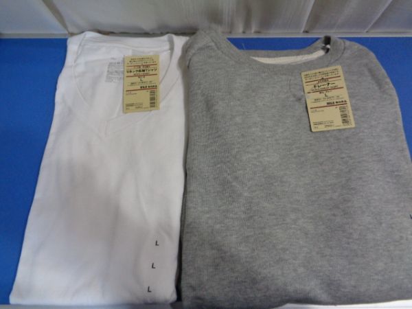 無印良品 メンズ 紳士 長袖tシャツ２枚セット ロンt トレーナー 1枚2 990円 1 490円 サイズｌ M241 長袖tシャツ 売買されたオークション情報 Yahooの商品情報をアーカイブ公開 オークファン Aucfan Com