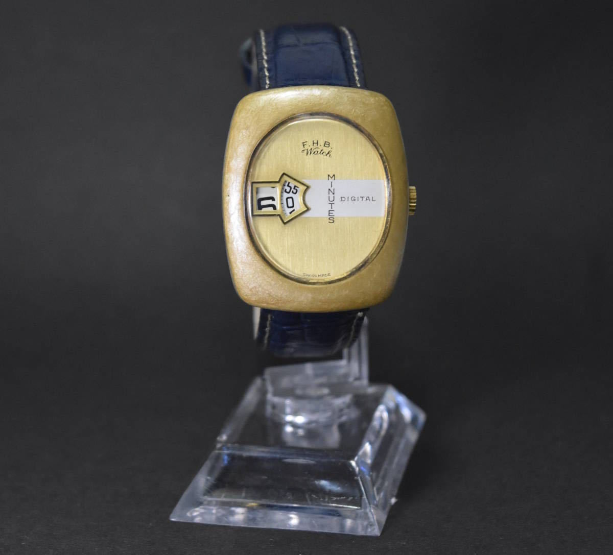 F.H.B. WATCH スイス製 手巻き　機械式　ヴィンテージ　動作品 FHB メンズ 手巻き 腕時計 F.H.B. WATCH スイス製 手巻き 機械式