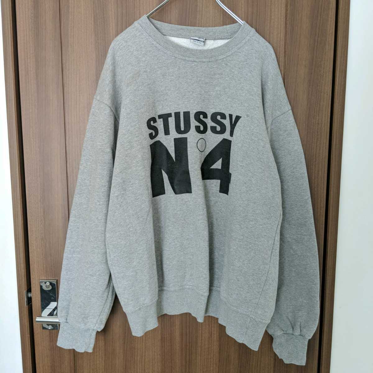 1円スタート STUSSY ステューシー スウェット トレーナー L ビッグロゴ 