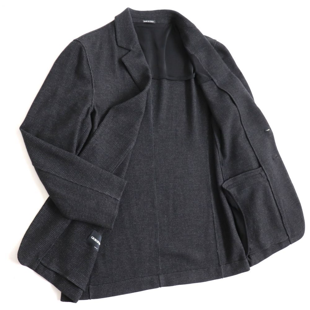 極美品▽黒タグ ジョルジオアルマーニ BORGO21 カシミヤ98％ ツイード