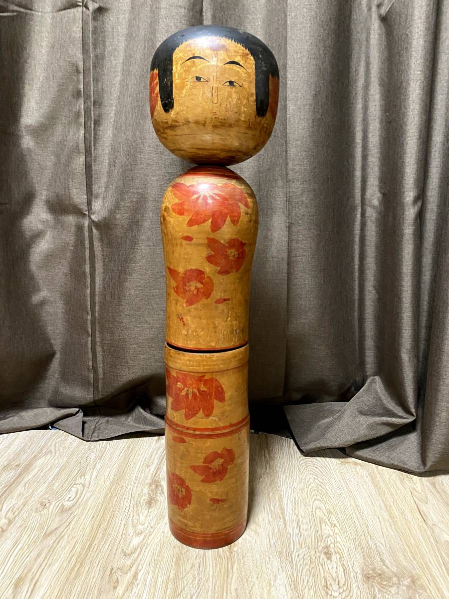 蔵王高湯系 斎藤松治作の伝統こけし 古作 レア こけし 蔵王 斎藤源吉