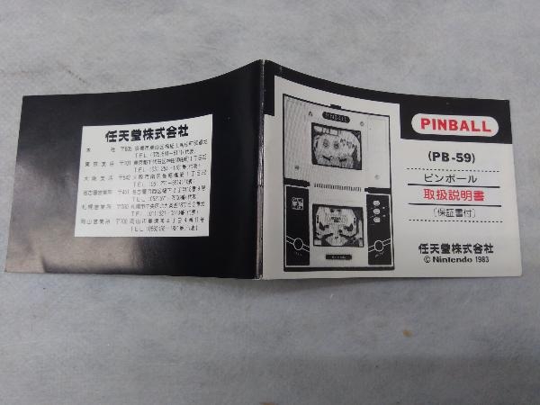 PB-59 任天堂 ピンボール PINBALL Nintendo ゲーム＆ウォッチ 0 WATCH
