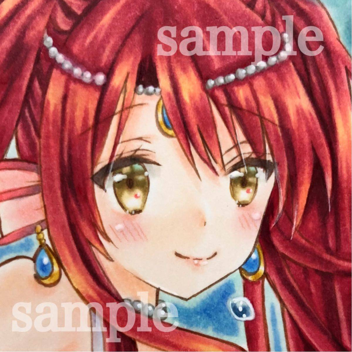 オリジナル 手描きイラスト 赤髪の人魚姫 ツインテール 手描きイラスト 売買されたオークション情報 Yahooの商品情報をアーカイブ公開 オークファン Aucfan Com