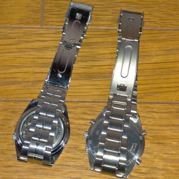 セイコー SEIKO SPIRIT TITANIUM クロノグラフ クォーツ腕時計 7T32-6000 + セイコー5 オートマ 7S26-03C0_2