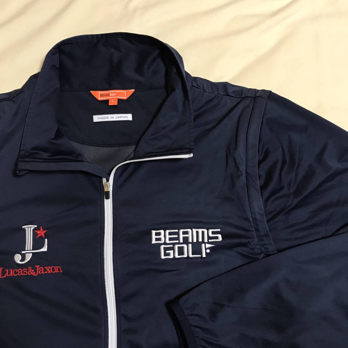 本物保証，定番人気 BEAMS GOLF ビームス ゴルフ ストレッチ ２WAY ジップジャケット ネイビー L(ジャンパー、ジャケット)｜売買されたオークション情報、yahooの商品情報をアーカイブ公開 - オークファン ジャンパー、ジャケット