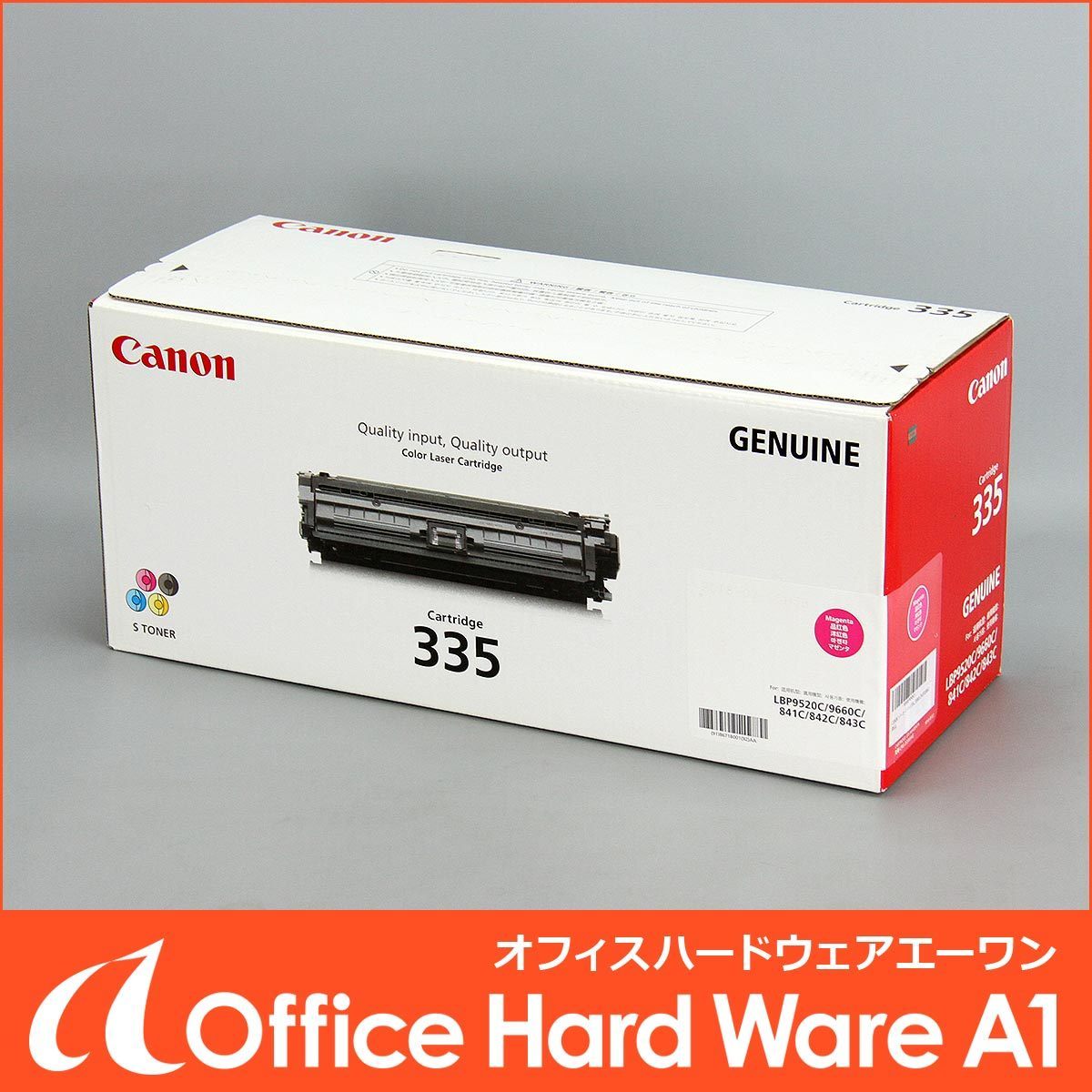 Canon/カートリッジ 335/純正トナーカートリッジ/マゼンダ/M/LBP9520C/9660C/841C/842C/843C / J#Z ...