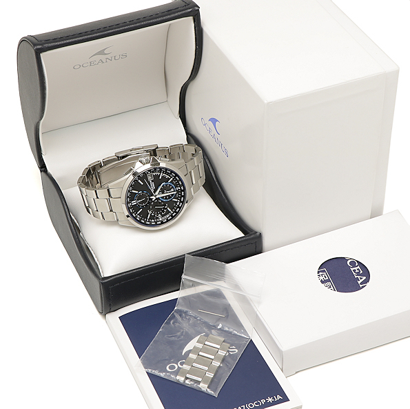 中古 カシオ オシアナス OCW-T2600-1AJF ソーラー電波 チタン CASIO OCEANUS 腕時計