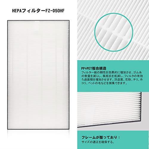 J&H空気清浄機交換用 脱臭フィルター FZ-D50DF(1枚) と 集じんフィルター HEPAフィルター FZ-D50HF(1枚) 互換品 (合計2枚入り) 脱臭フィルター J\u0026H 集じん FZ-Y80MF フィルター 中古-非常に良い