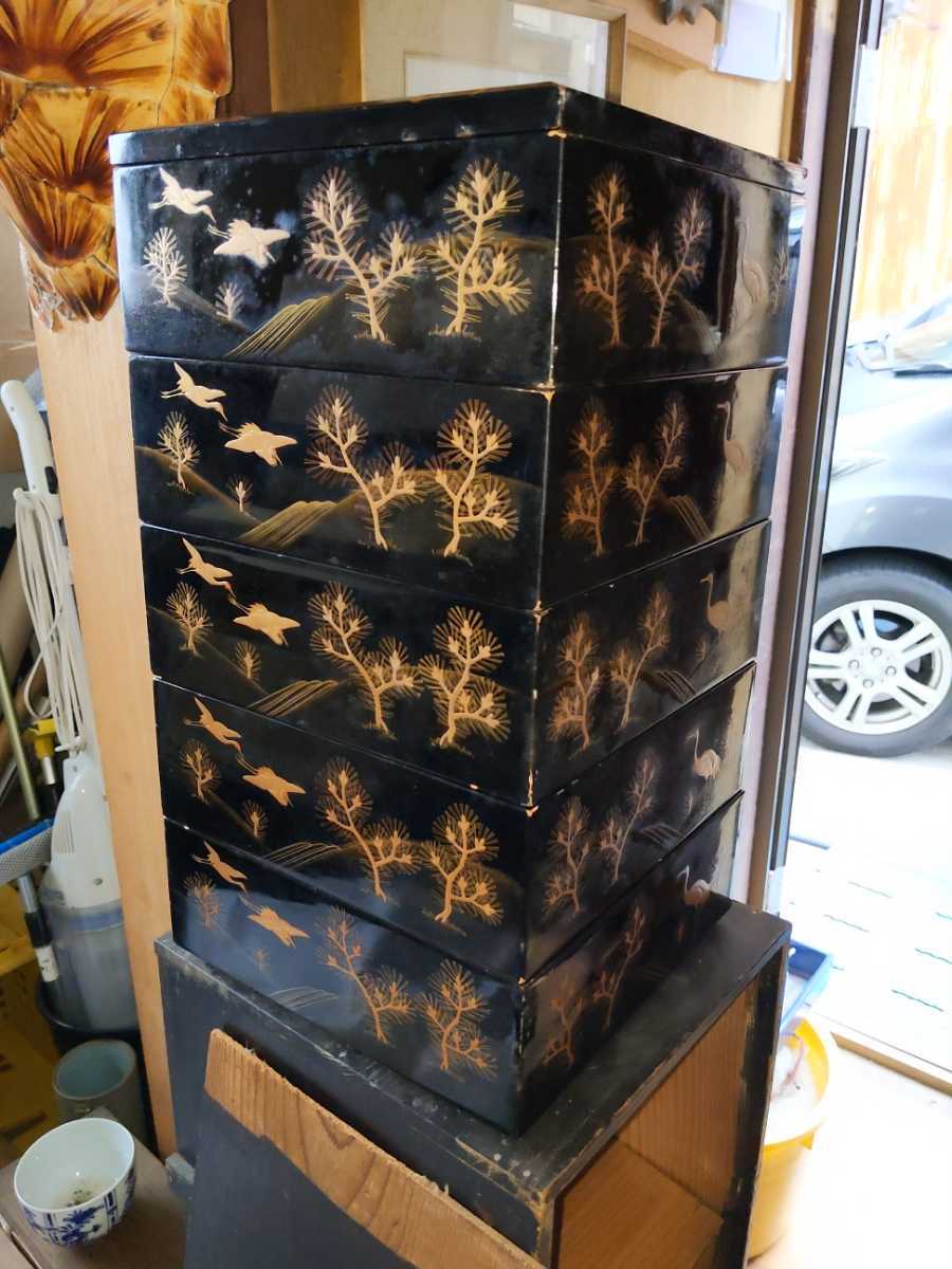インターネット販売 輪島塗 蒔絵 木製 五段 重箱