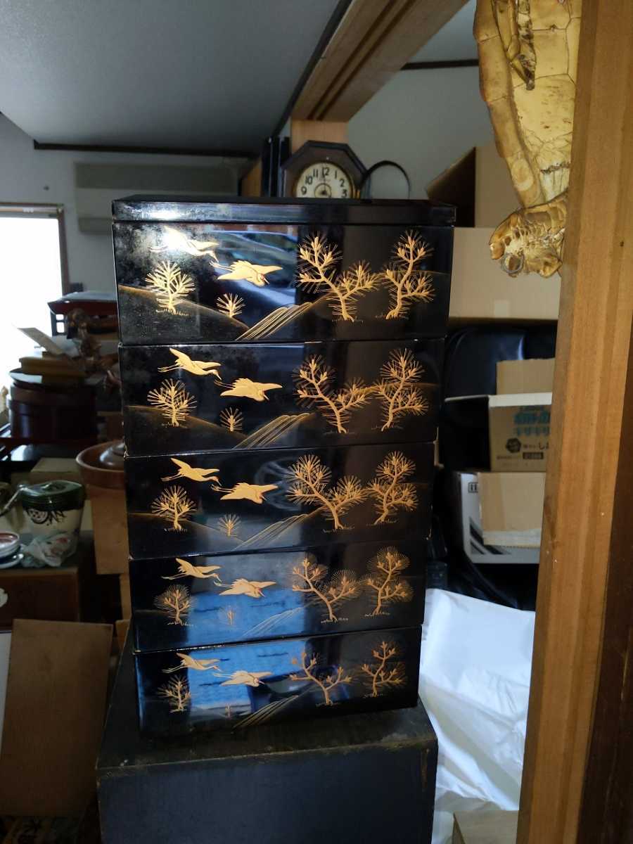 インターネット販売 輪島塗 蒔絵 木製 五段 重箱