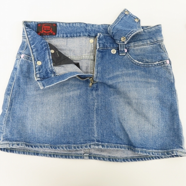 EVISU/エヴィス Q ZHI YI ZU/Q之一族 デニム ミニスカート ボタン