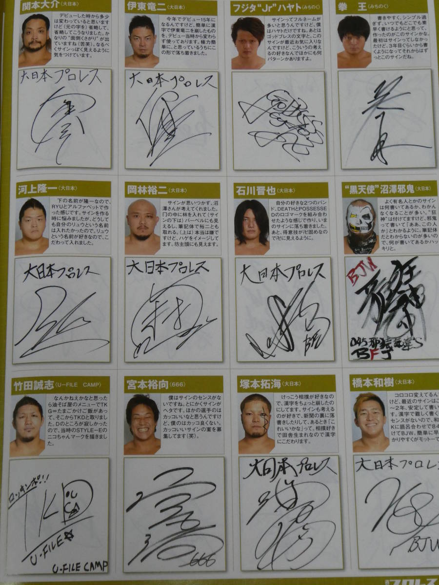週刊プロレス 保存版 一挙公開!プロレスラー153名のサイン大図鑑 棚橋