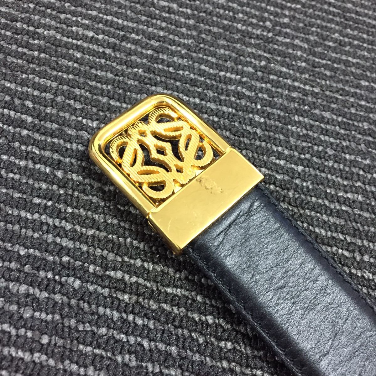 ロエベ】本物 LOEWE ベルト アナグラムバックル 全長96cm 幅3cm 