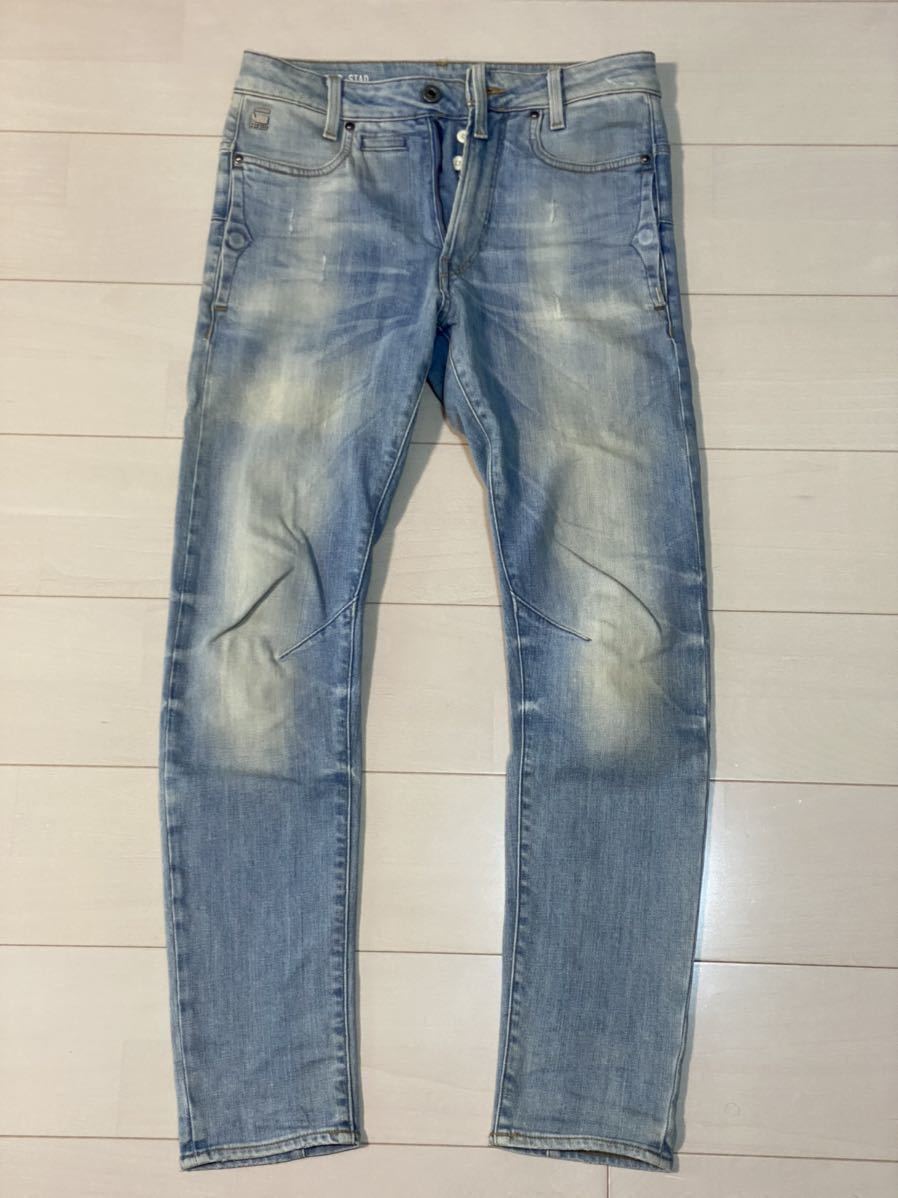  G-Star RAW D-STAQ ライトブルー W28 ジースター(W28未満)｜売買されたオークション情報、yahooの商品情報をアーカイブ公開 - オークファン W28未満
