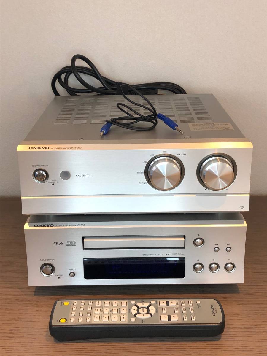 美品 ONKYO INTEC275 A-933/C-733 オンキョー ステレオプリメイン