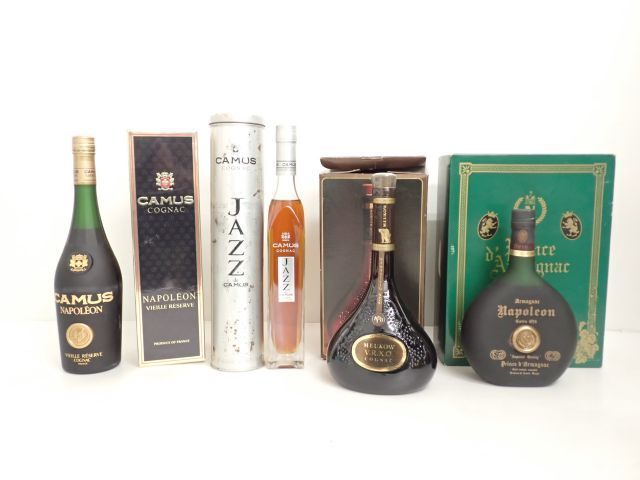 コニャック アルマニャック ナポレオン含む4本セット CAMUS JAZZ 他 4本 コニャック アルマニャック コニャック アルマニャック ナポレオン