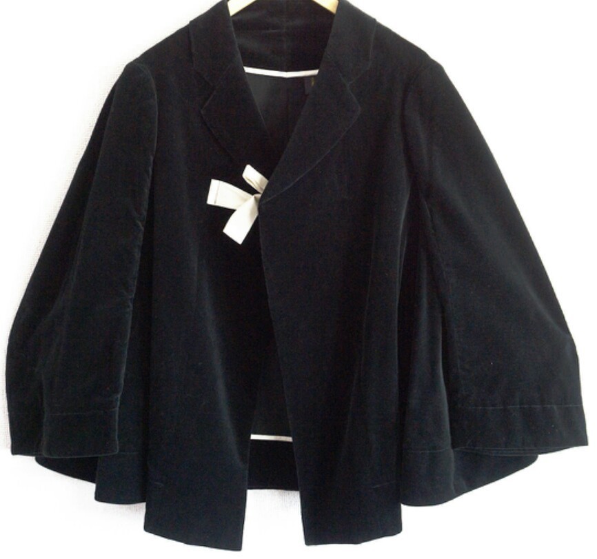 COMME des GARCONS 【ベルベット 二次元 ジャケット】XS ブラック
