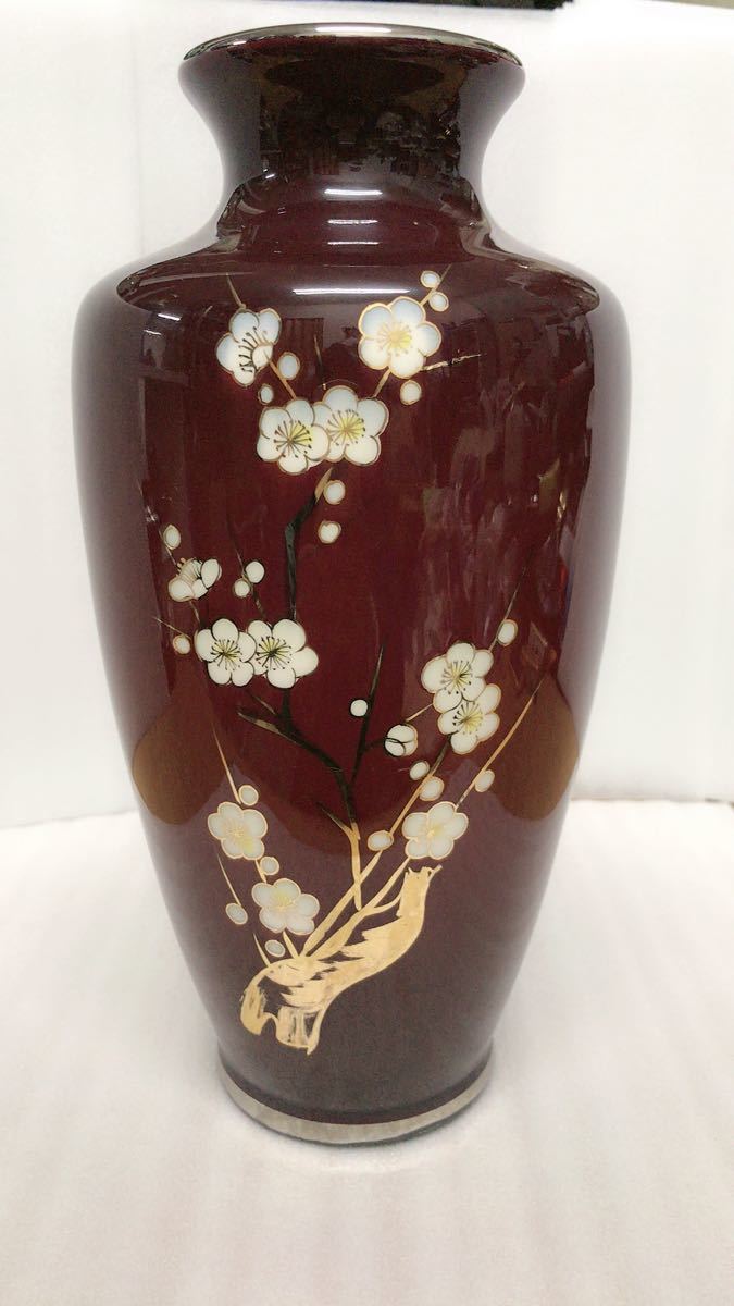 花瓶 七宝焼 置物 インテリア 花入 花器 壺 花生 中国 オブジェ 壷