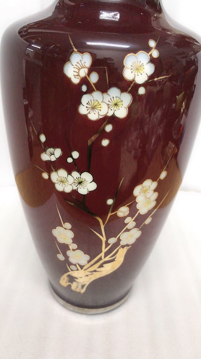 花瓶 七宝焼 置物 インテリア 花入 花器 壺 花生 中国 オブジェ 壷
