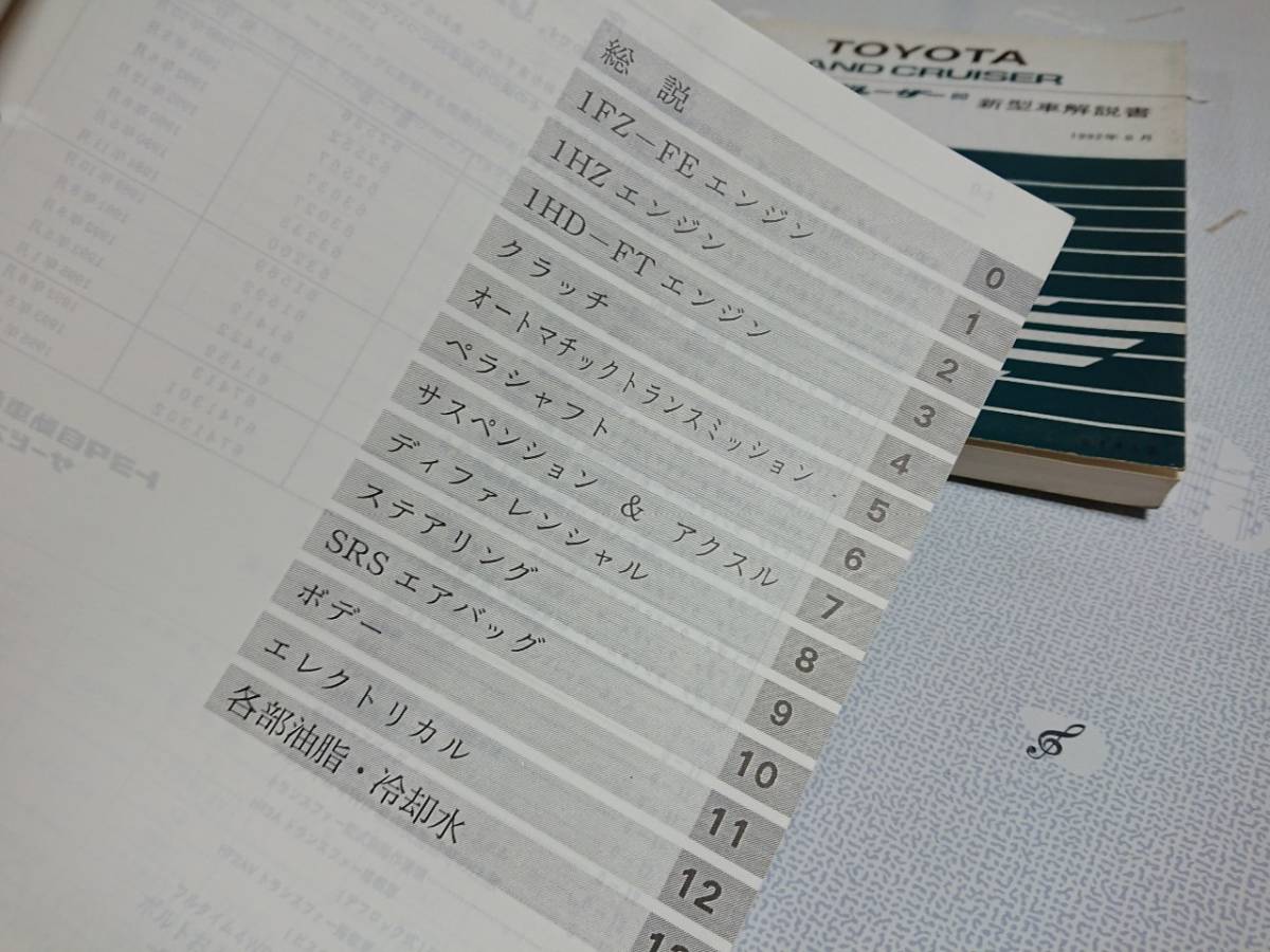 ランクル80 ランドクルーザー80 修理書 エンジン(1FZ)修理書 新型車解説書 3冊 送料負担　おまけ付_4