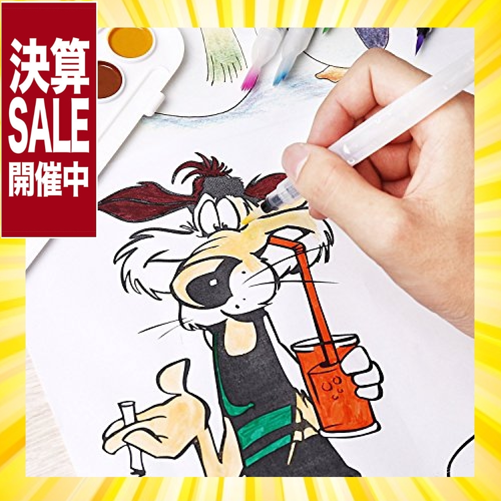 ◇Ohuhu 水筆 水性 筆ペン 太筆/中筆/細筆 3mm-10mm 6本セット ウォーターブラシ フィス水筆ペン 水彩画 塗る _6