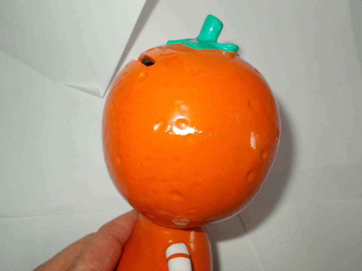昭和レトロ 内藤ルネ ミカン・人形 陶器貯金箱 中古品(貯金箱)｜売買