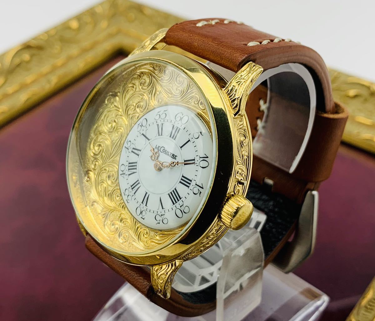 【自分へのご褒美に♪】豪華◆オメガOmega◆1910’14KGP◆ヴィンテージスケルトン◎OH済◎手巻きメンズウォッチアンティーク中古LC115-1_9