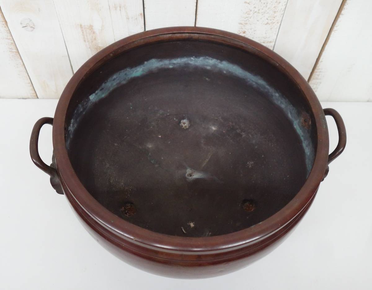 伝統工芸 金属工芸＊明治 大正 時代 ＊火鉢 大火鉢 双耳火鉢 瓶