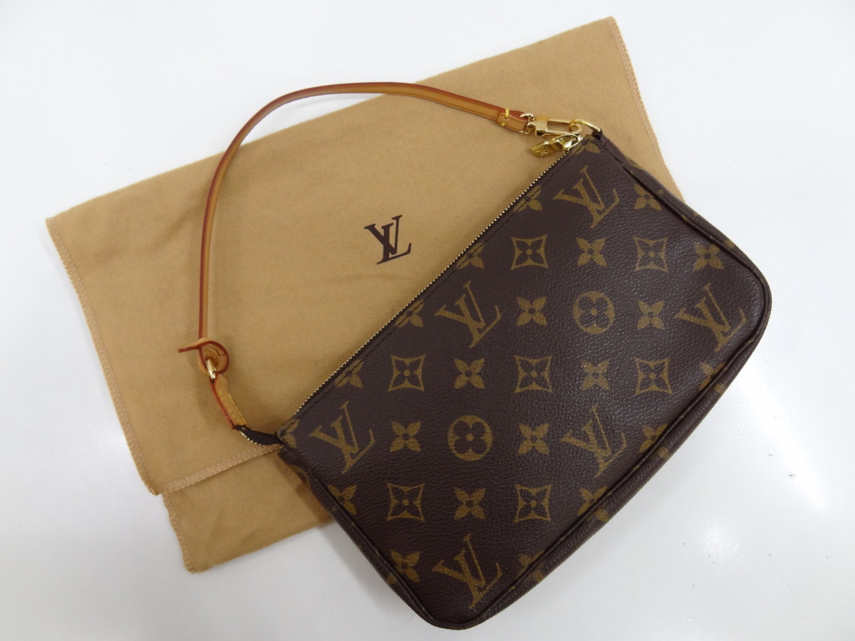 美品 ルイヴィトン モノグラム ポシェットアクセソワール ハンドバッグ ポーチ M51980 LOUIS VUITTON ☆