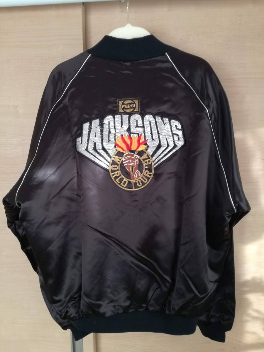 奇跡のデッドストック80s Michael Jacksonマイケルジャクソン VINTAGE JACKSONS TOUR ジャケット 1984 hip hop WU TANG NWA 2PAC snoop