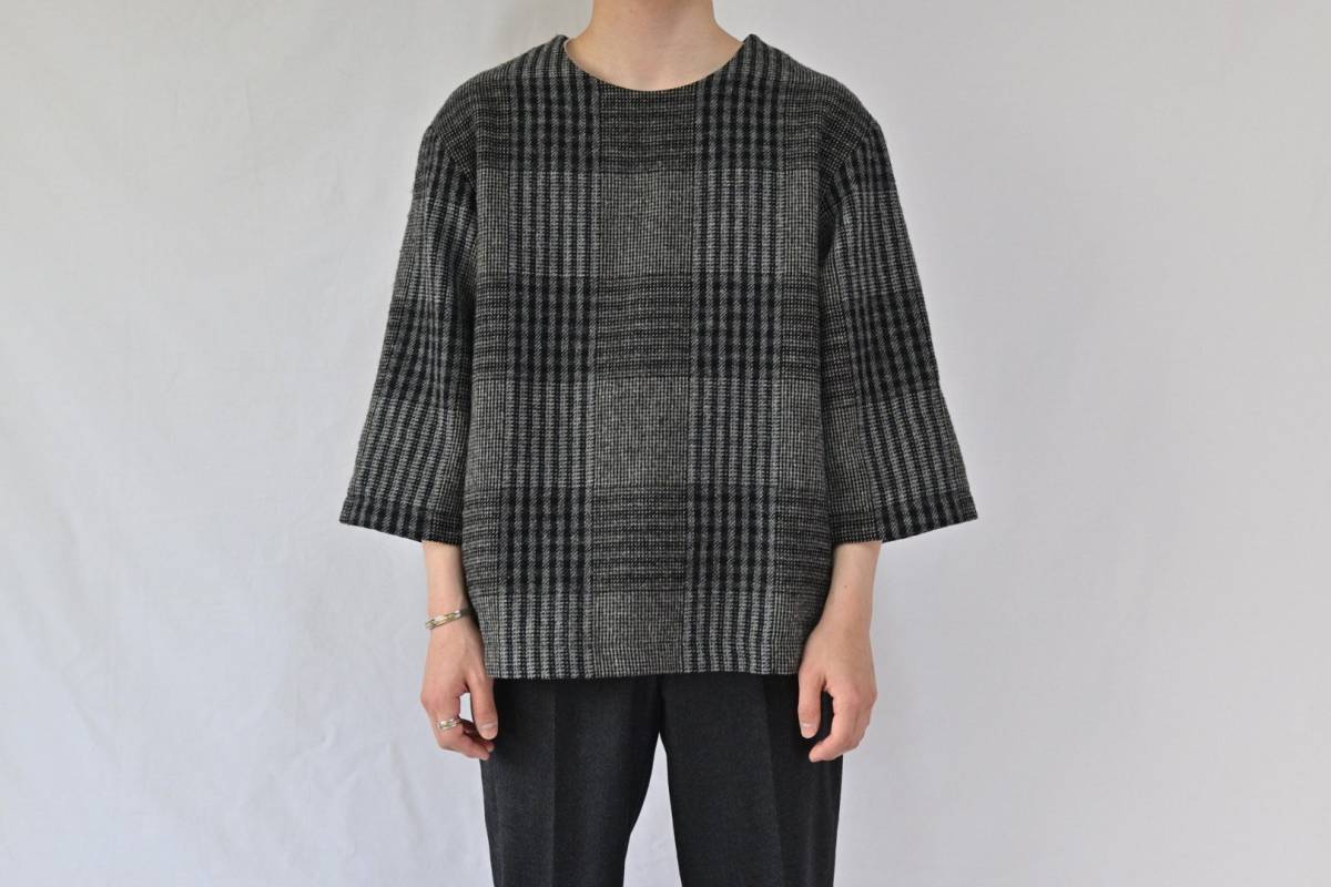 SUNSEA WOOL CHECK TEE SNS-13A20 サンシー プルオーバー(柄もの 