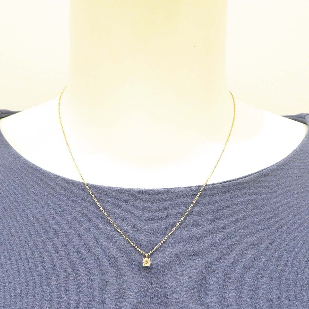 ティファニー ソリティア ネックレス ダイヤモンド 0.21ct Gカラー VS2 