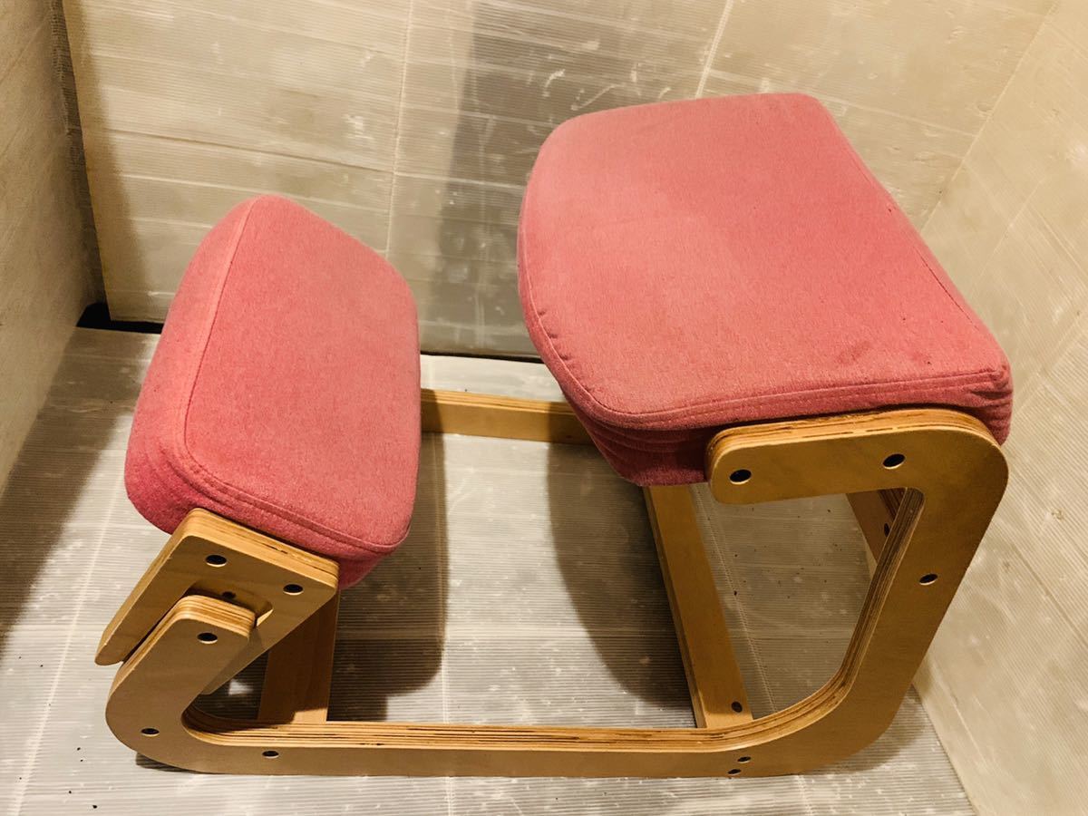【お子様へ大人気】バランスチェア koeki 姿勢補助デスクチェア SLED(スレッド)チェア ピンク色 SLED-1(PK)_2