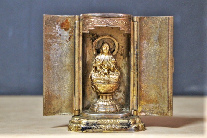 確認用HANA様お取置き江戸時代仏教美術絵図まくり額装品当時物