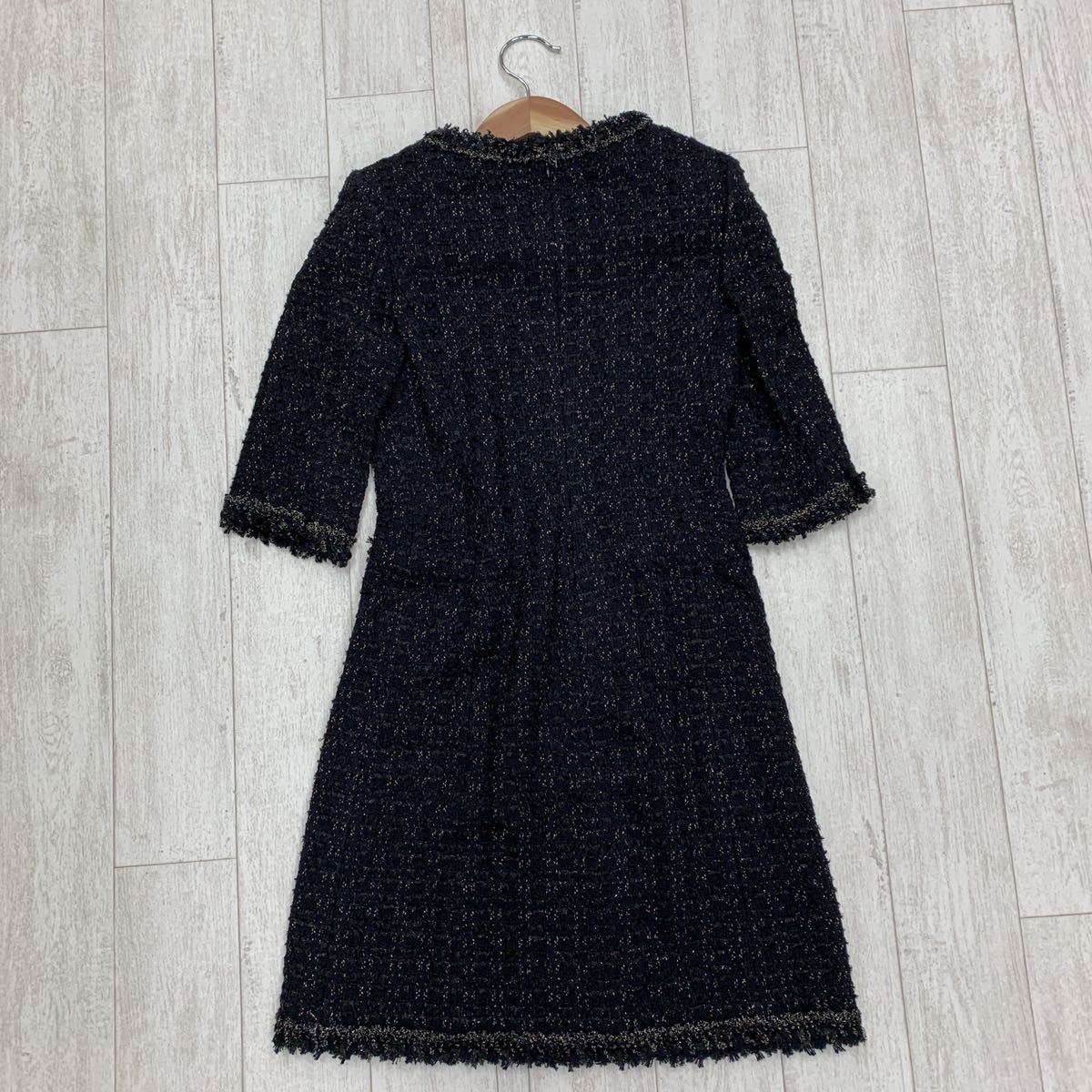 L 日本製 高級感溢れる エポカ Epoca エレガント生地 ひざ丈 ワンピース 黒 Blk サイズ38 婦人服 パーティードレス 正規品 エポカ 売買されたオークション情報 Yahooの商品情報をアーカイブ公開 オークファン Aucfan Com