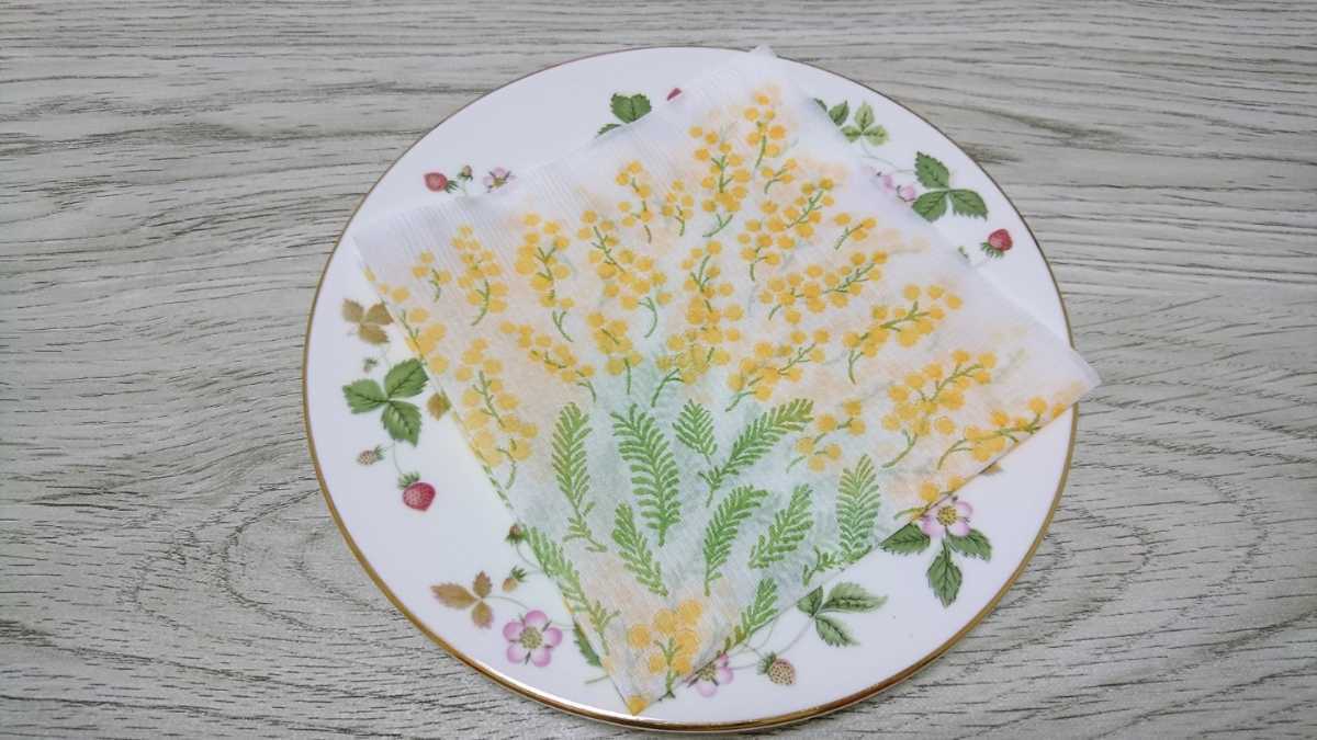 ペーパーナプキン ミモザ柄 10枚紙ナプキン バラ売り 日本製 おもてなし ラッピング 花柄 フラワー 上品 アフタヌーンティーに ラッピング ナプキン 売買されたオークション情報 Yahooの商品情報をアーカイブ公開 オークファン Aucfan Com