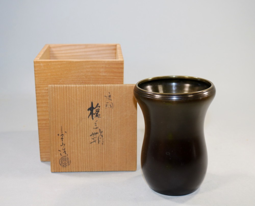 8Wi/Hh6 木製 桑木地 本桑 大徳寺形 莨盆 煙草盆 茶道具 桐箱 大徳寺形
