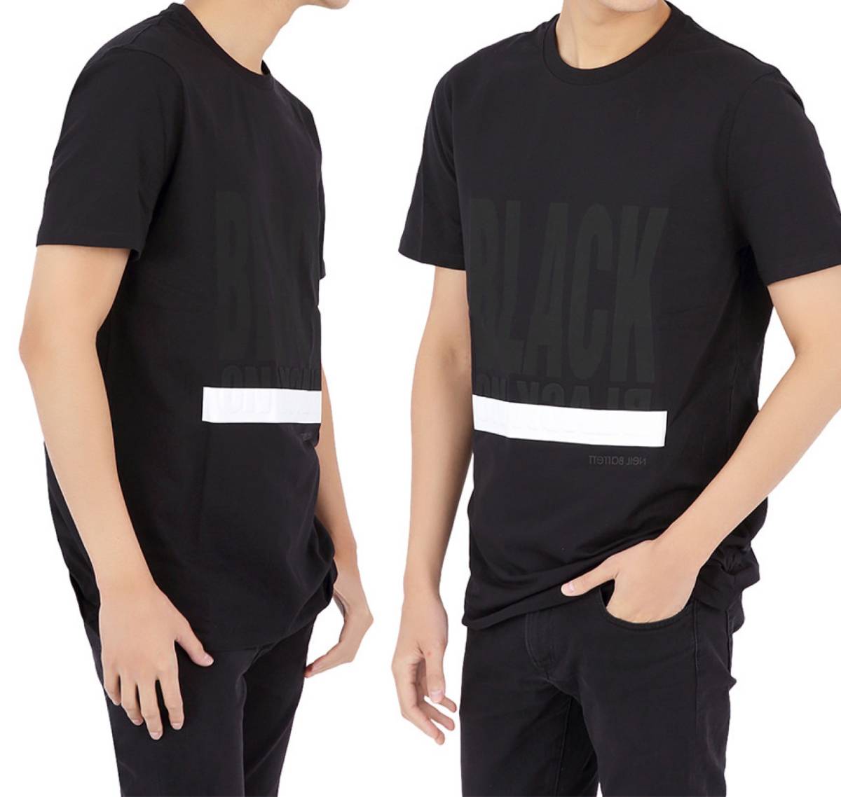 NEIL BARRETTニールバレット立体プリントTシャツ美品Mサイズカットソー 