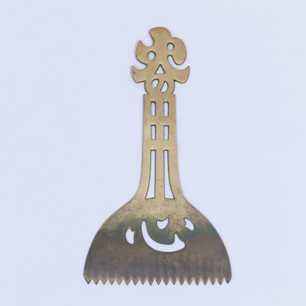 真鍮 灰ならし 仙台五徳 真鍮製 火箸 3点 約2.5kg H2003G_3